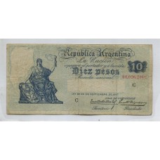 ARGENTINA COL. 376b BILLETE DE $ 10 CAJA DE CONVERSION